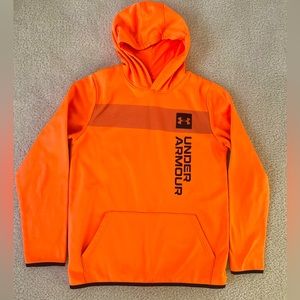 Under Armour Boys sweatshirt hoodie orange. Size Youth XL